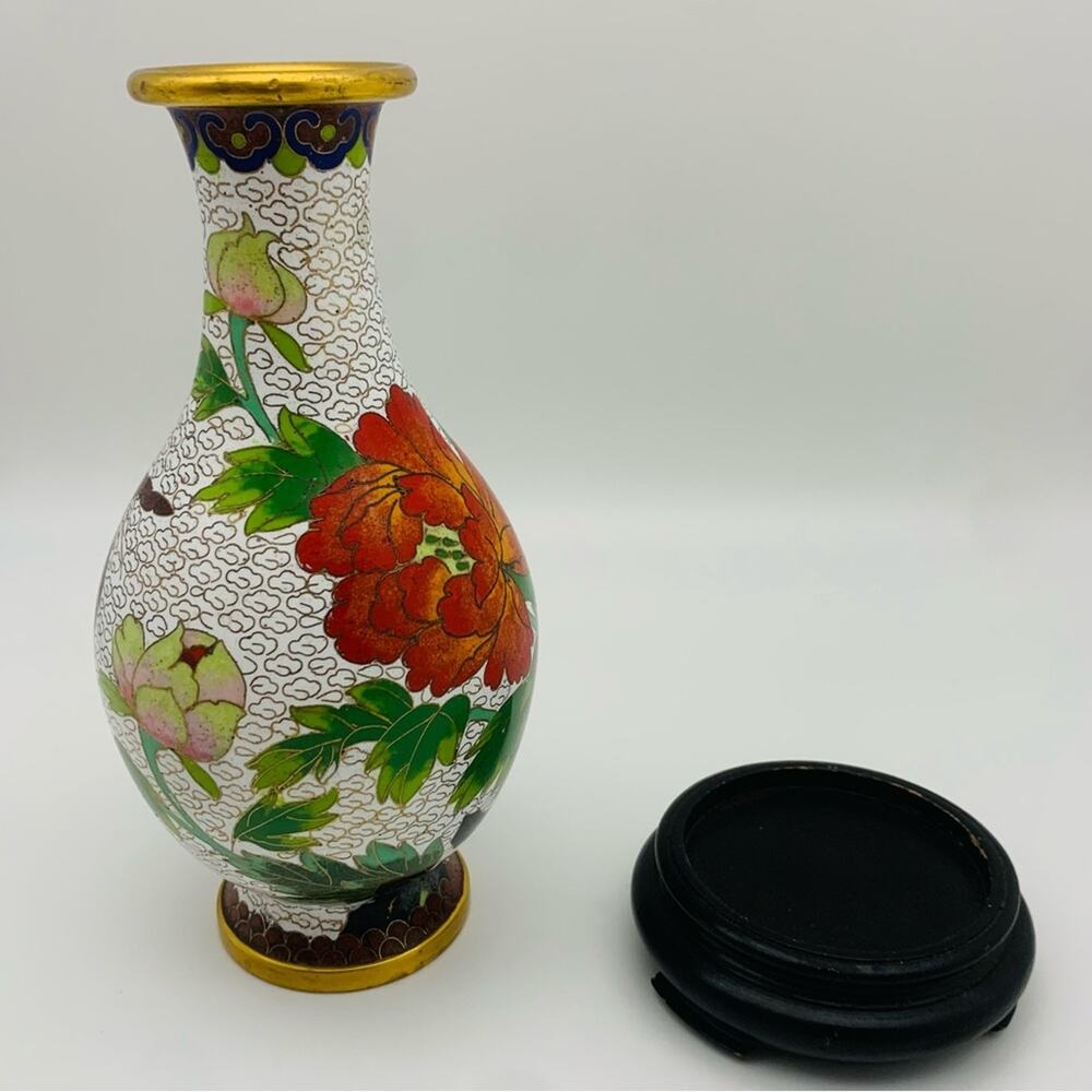 Vintage Cloisonne Vase - Picture 9 of 13